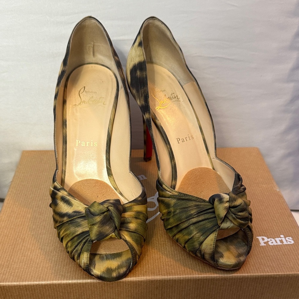 Christian Louboutin Camouflage Peep-Toe Heels
